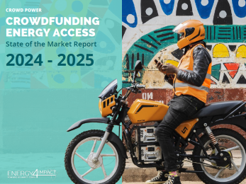 Cover photo from Crowdfunding Energy Access State of the Market report from 2025.